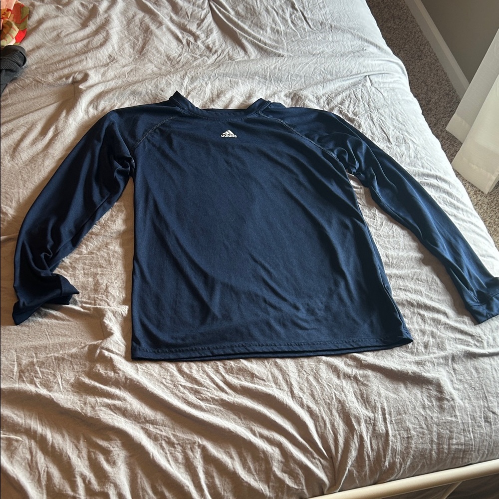 Adidas Men's Navy Blue Long Sleeve Tee Sz L